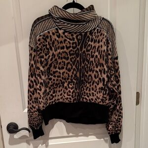 Gimmicks by BKE Animal Print Cowl Neck Sweater